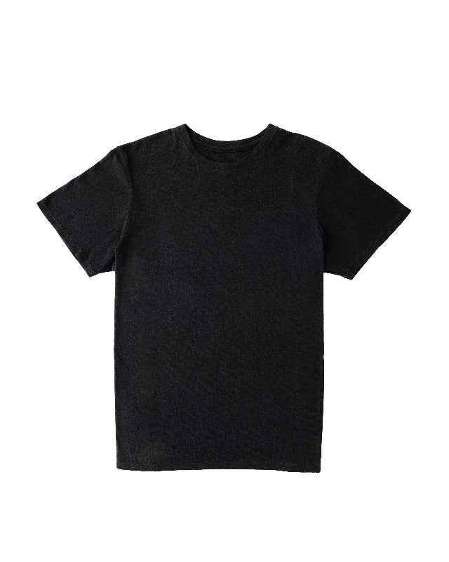 Black t-shirt on a white background