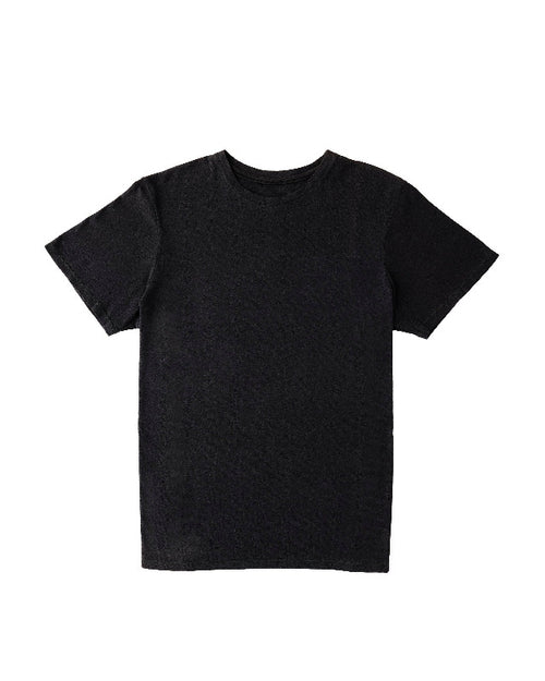 Black t-shirt on a white background